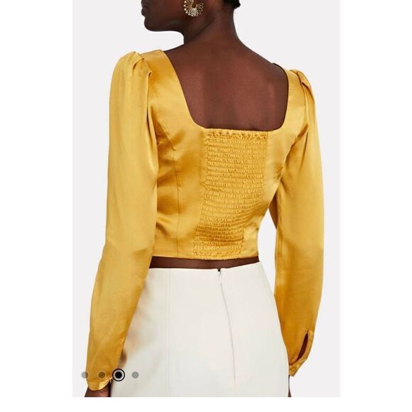 Intermix Gold Vivienne Satin Corset Top‎ - Picture 6 of 8